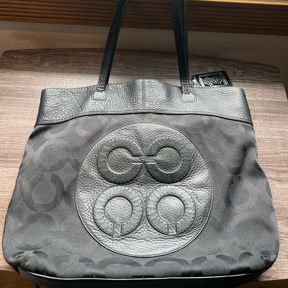 Coach Black Shopper Tote